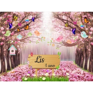 Painel Em Lona Jardim Encantado Personalizado