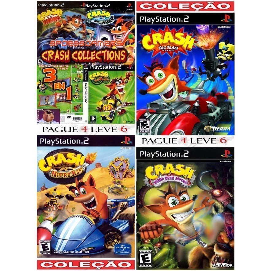 Jogo Crash Bandicoot (6 s Em 4 Dvds) K R M - Me Z | Shopee Brasil