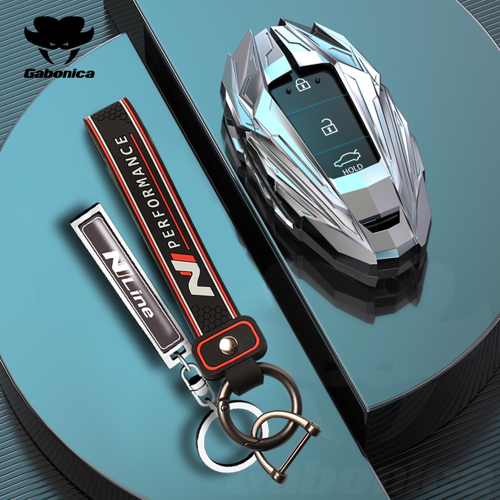 Estojo Chave Para Carro Em Liga De Zinco Hyundai N Line Elantra Gt Kona Santa Fe Veloster Smart 4414