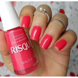 Esmalte Risqué Rosas Cremoso Malícia 8ml Hipoalergênico