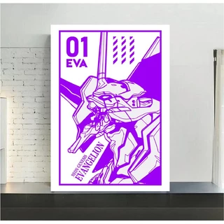 Quadro de mdf poster moldura, Mangá, Anime, Evangelion
