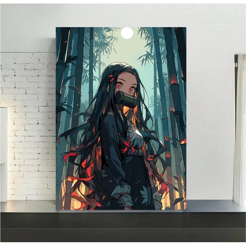 Quadro Metalizado Zenitsu Art Demon Slayer Anime Placa Decorativa Bril