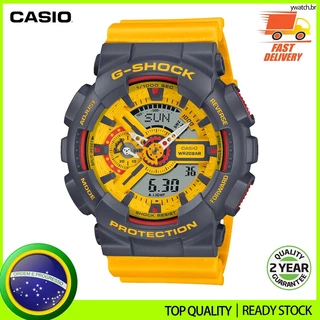 Relógio Esportivo Masculino GA-110Y-9A Sísmico E Anti Magnético À Prova D'água
