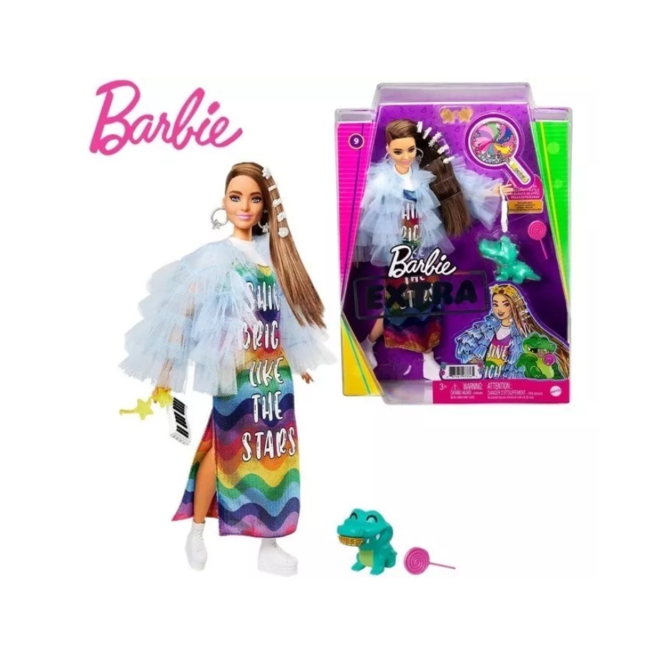 Barbie Boneca Extra C/ Animal de Estimação Playset Mattel - GYJ78