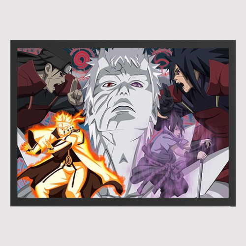 Quadro Decorativo para Quarto Poster Naruto 45x33 A3