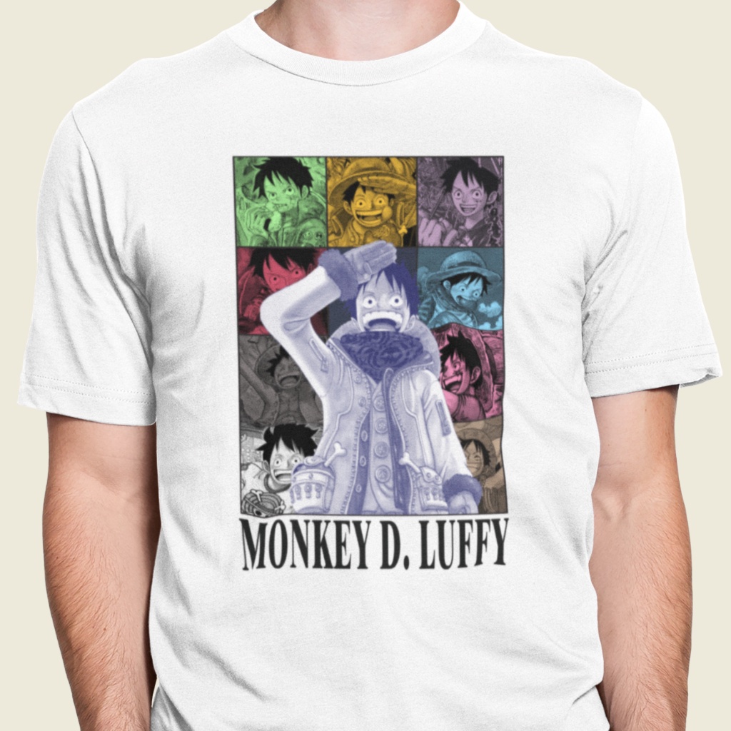 Camiseta infantil Monkey D. Luffy e Zoro 4-10A branca, One Piece