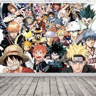 papel de parede anime otaku diversos lavável auto colante