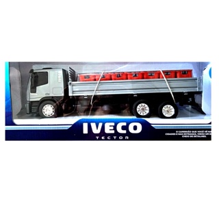 Brinquedo Caminhão Iveco Tector Dropside Cinza