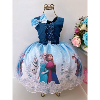 vestido frozen em Promoção na Shopee Brasil 2023