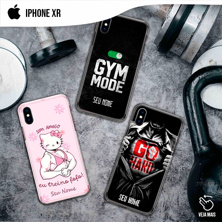 Capa Capinha iPhone XR Fitness Academia Personalizados Shopee Brasil