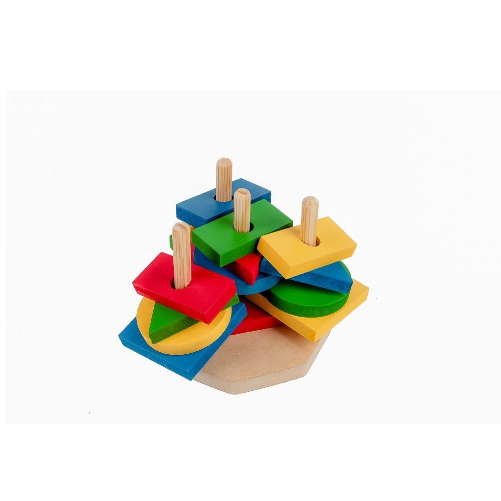 Jogo Educativo Infantil Forma Geometrica Brinquedo Mdf