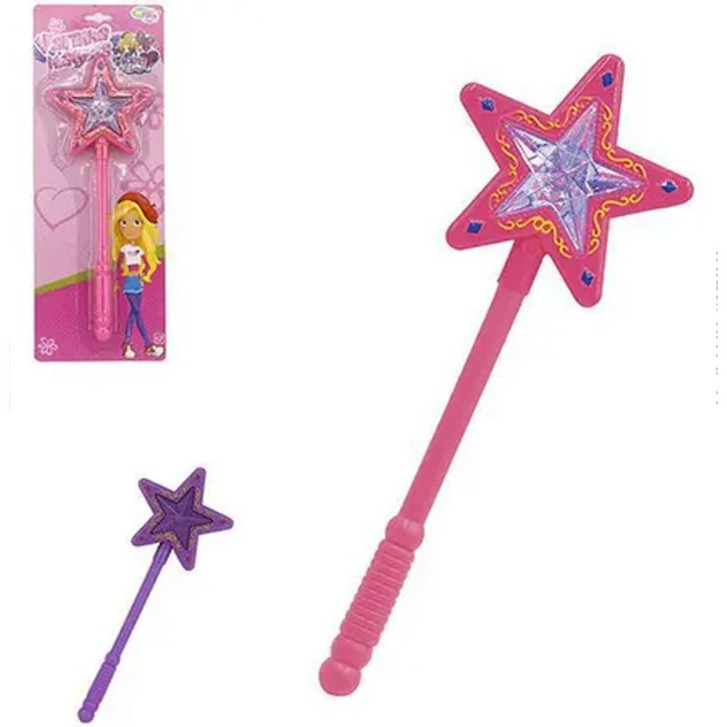 Varinha Mágica Colorida Com Luzes Brinquedo Infantil Glam Girls ...