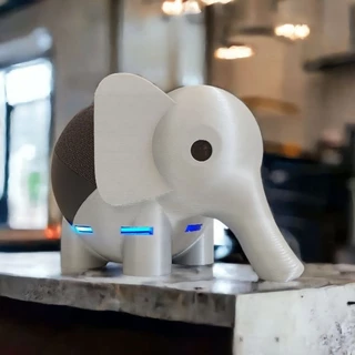 Suporte Alexa Echo Dot 4 ou Echo Dot 5 Elefante - Presente, decoração criativa, música Amazon