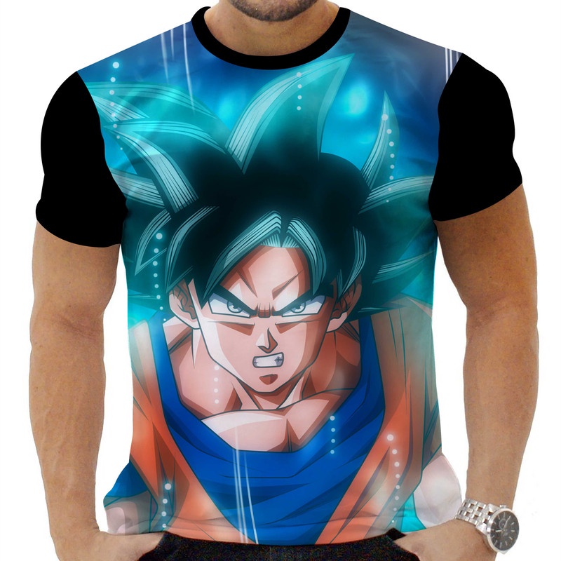 CAMISETA CAMISA DESGASTE DRAGON BALL ADULTO COLORIDO DESENHO