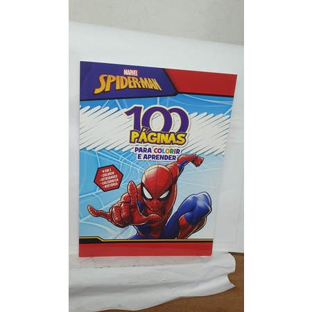 Kit 100 Desenhos Para Pintar E Colorir Homem Aranha Spiderman - Folha A4 !  2 Por Folha! - #0260