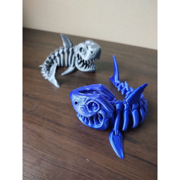 🦈🦴Tubarão Articulado Abre a boca 19cm - em impressão 3D.