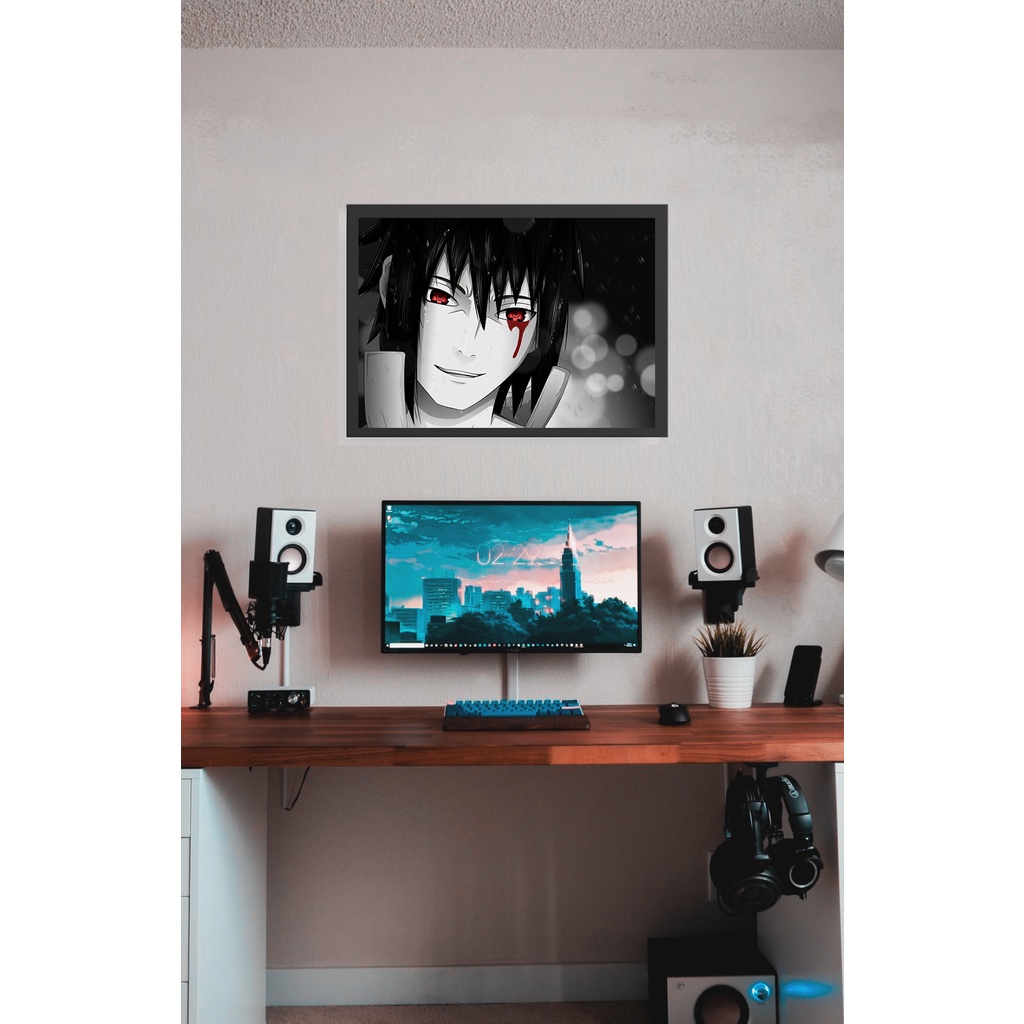 Quadro Decorativo Naruto Shisui Uchiha Sharingan 33x43cm