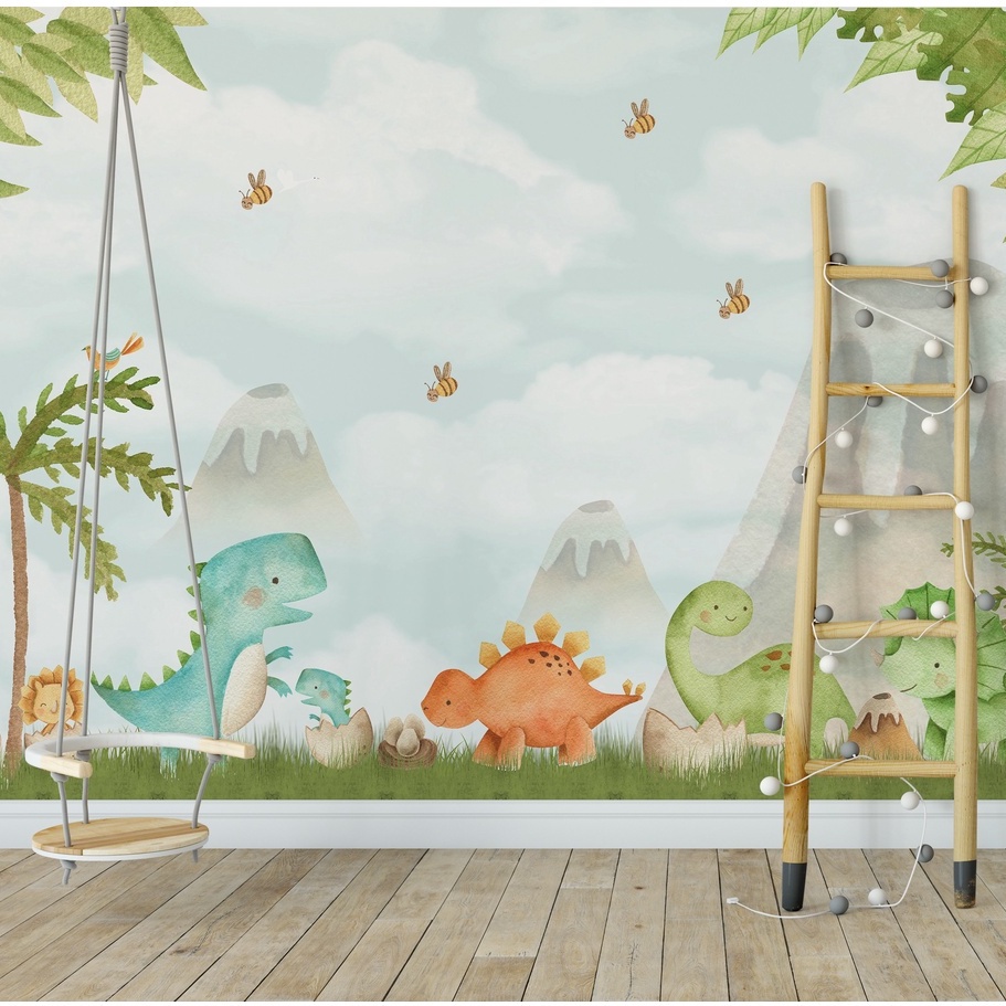 papel de parede baby infantil dinossauro | Shopee Brasil
