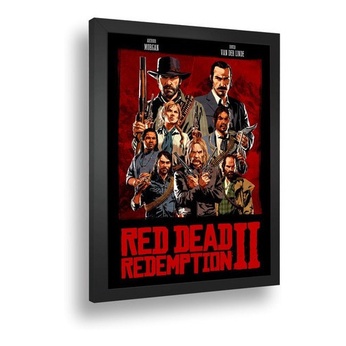 Quadro Emoldurado Poster Red Dead Redemption 2 Classico A3