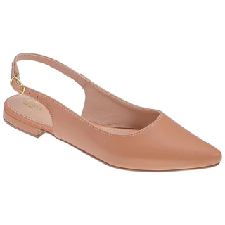Slingback Sapatilha Mania De Mulher Bico Fino Santorine Blush