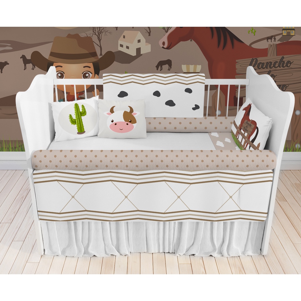 kit berço cavalo fazendinha menino para quarto de bebê Enxoval Completo ...