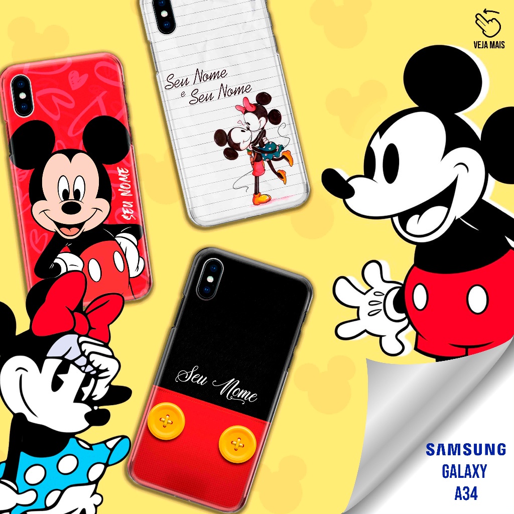 Capa para Oppo Find X3 Neo Oficial da Disney Mickey e Minnie Beijo -  Clássicos Disney