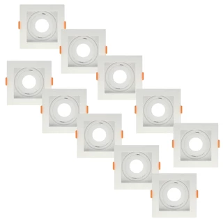 Kit 10 Spot Para Lampada Led Dicroica Gu10 MR16 Somente os Spot