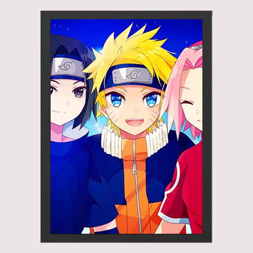 Quadro Decorativo para Quarto Poster Naruto 45x33 A3