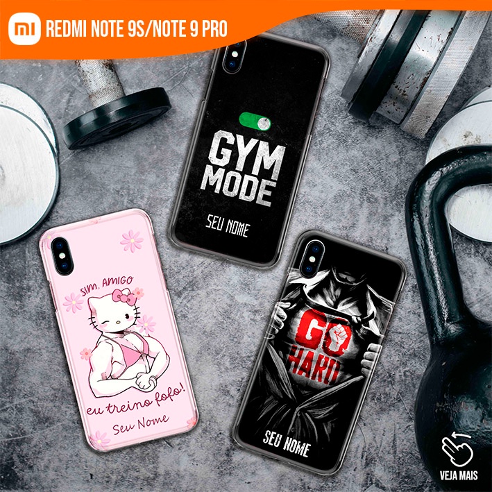 Capa Capinha - Redmi Note 9S / Note 9 Pro - Fitness Academia Personalizados