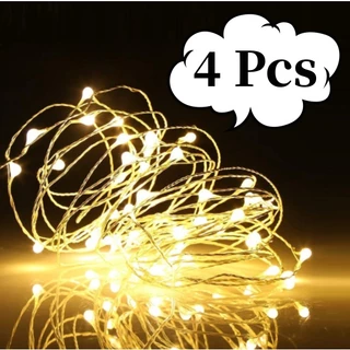4 Unidades Fio Fada 2 Metro Cordão Luz Decolar Festas Leds Pilha Luzes De Led Para Cabana Bubble Led Novo