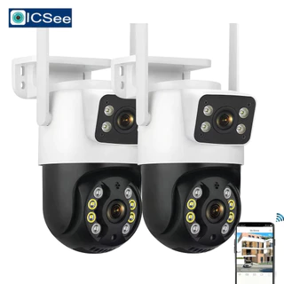 KIT2 Camera Segurança Ip A31 A8 Prova D'agua Lente Dupla 6mp Wifi A31 A8 App Icsee Prova Dagua Security Cameras