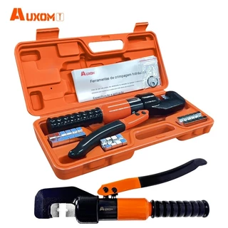 AUXOM Alicate Hidráulico Prensa Crimpa Terminais 4 a 70mm² para Cabos Elétricos (9 Matrizes)