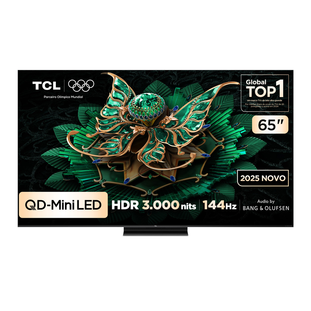 Smart TV TCL 65 Polegadas QLED Mini LED 4K C7K WiFi Bluetooth Google TV ...