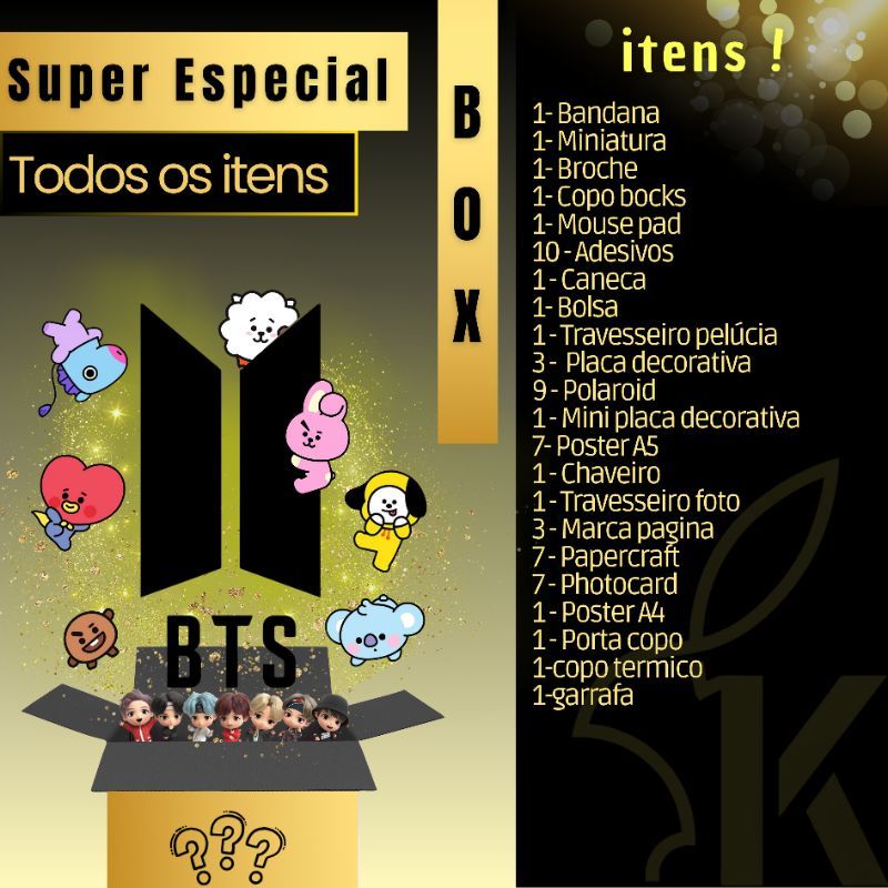kit BTS BT21 caixa bangtan | Shopee Brasil
