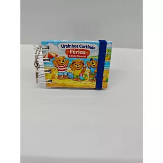 Mini Ursinhos Estilo Bob Good / Caderno de Colorir e Chaveiro Ursinhos  Edição Férias / 7.5 - 5.5 centímetros em Oferta na Shopee