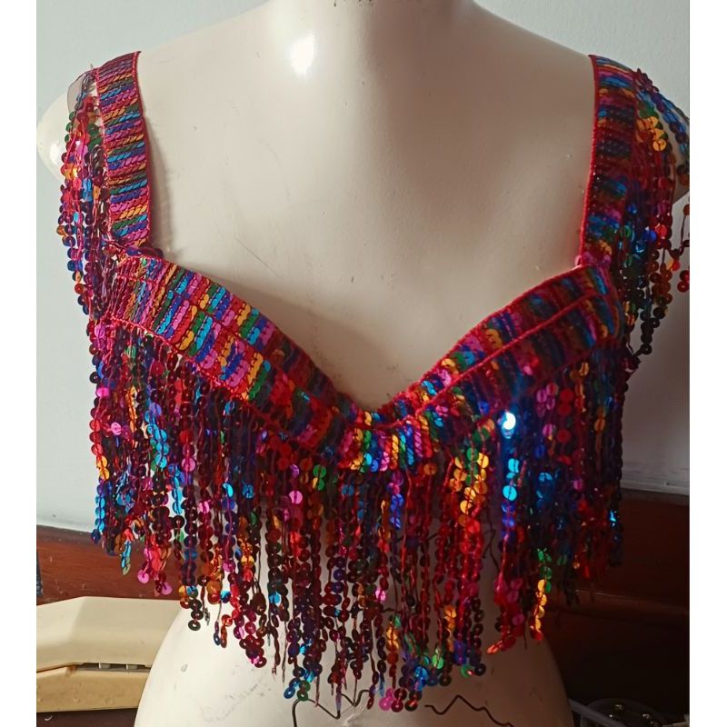 lantejoulas top paetê carnaval franjas luxo e plus | Shopee Brasil