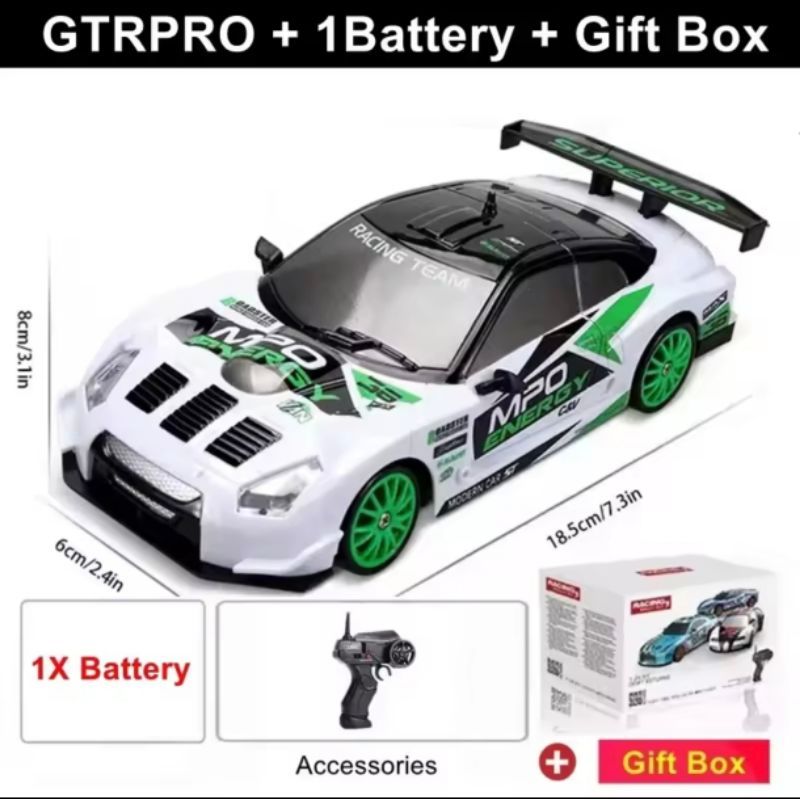 Porsche 993 Nissan GTR RC Drift 4WD 1:24 carrinho de controle