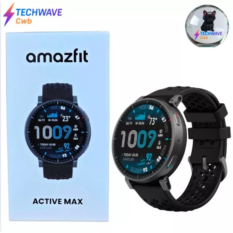 Amazfit Active Max | Tela AMOLED 1.5” | GPS | Bateria até 25 Dias | Chamadas Bluetooth