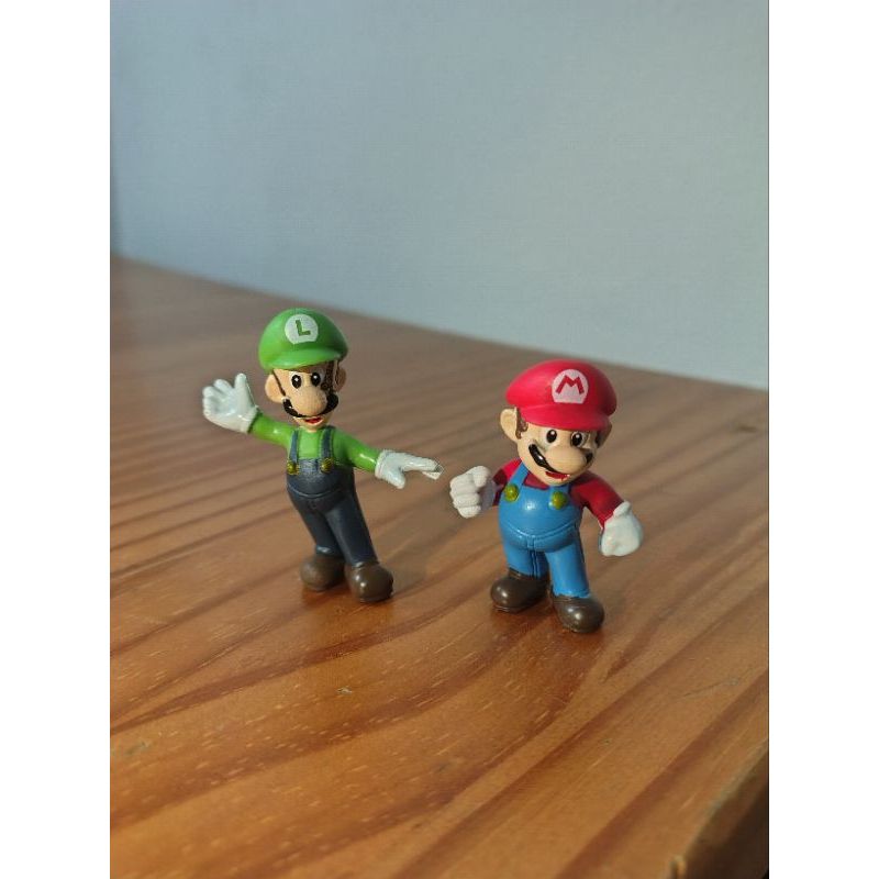 2 Miniaturas Mario e Luigi Originais Nintendo em Oferta na Shopee