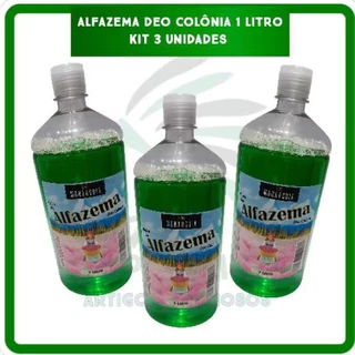 ALFAZEMA DEO COLÔNIA 1 LITRO - KIT C/ 3 UNIDADES
