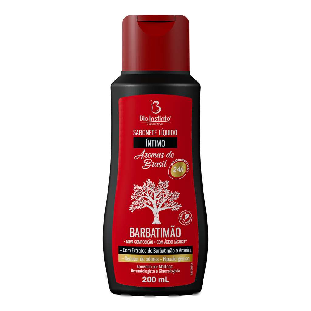 Sabonete Intimo Barbatimão e Aroeira 200mL Hipoalergico Liquido Natural ...