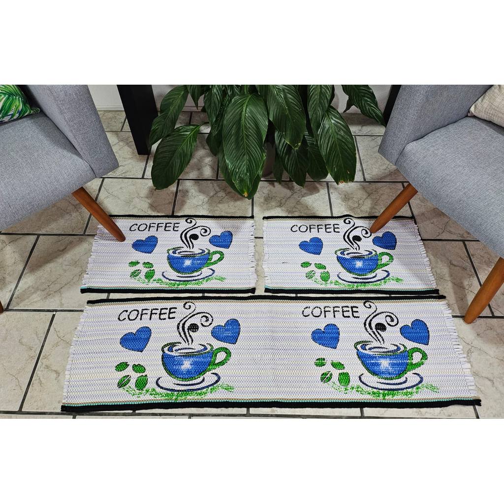 Kit 3 Jogos com 3 Peças cada jogos - 1 Passadeira e 2Tapete
