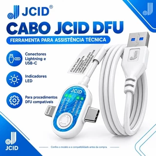 Cabo JCID DFU para Assistência Técnica iPhone Lightning USB-C e IOS com Indicador LED
