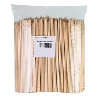 5.000 Espeto De Bambu 18cm - Churrasco Espetinho Palito 18 Cm