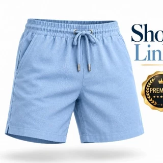 Short Linho Masculino, Bermuda Original, Casual Verão Cintura Elástica confortável Envio Rapido