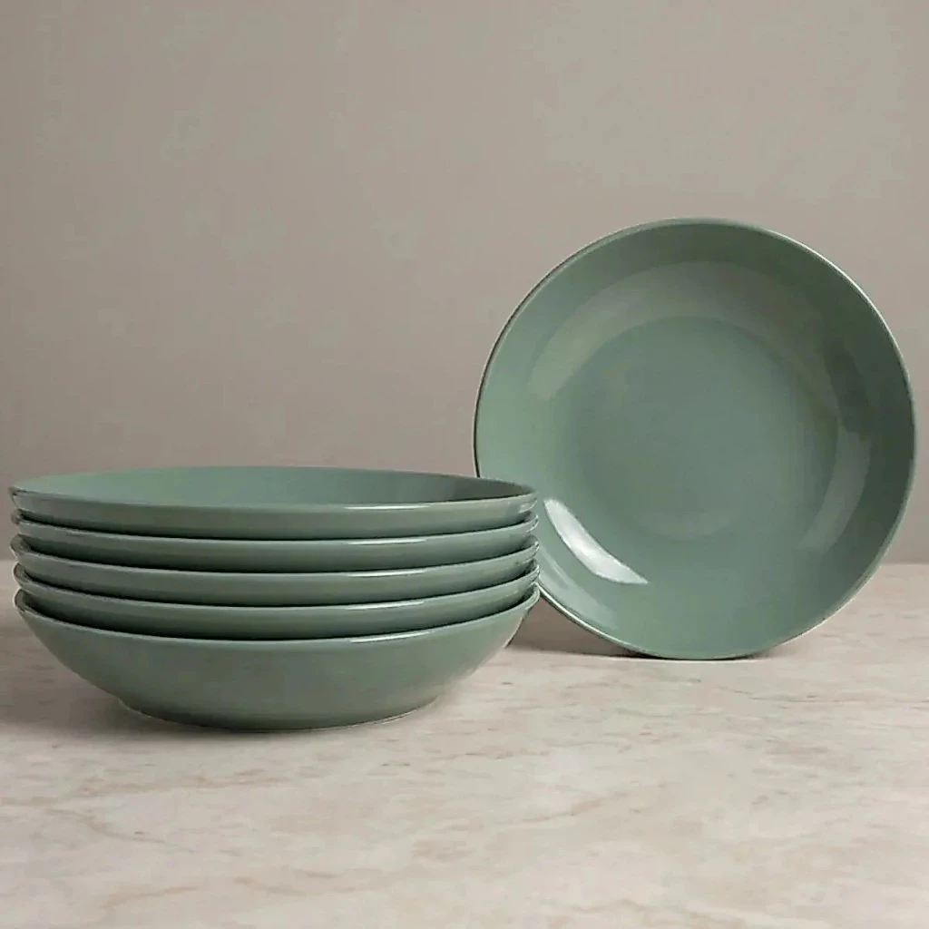 6 Pratos Fundo em Porcelana Para Sopas e Massas D20cm L'Hermitage