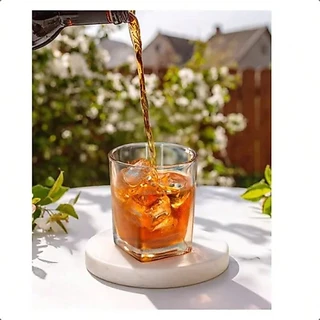 Conjunto de 6 copos de whisky de vidro quadrado 190ML transparente