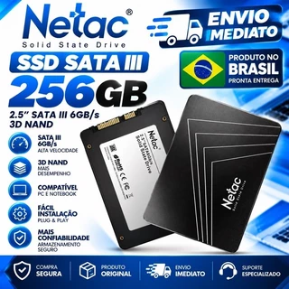 SSD SATA II Netac 256GB 3D NAND 6GB/s.
