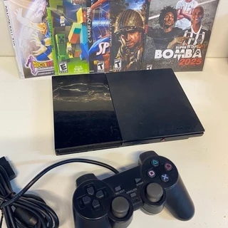 Console Sony PlayStation 2 Fat Preto – Videogame Retrô para Colecionadores