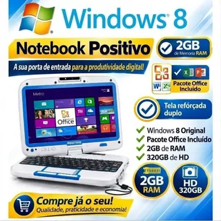 Notebook com word, Excel e PowerPoint completo.